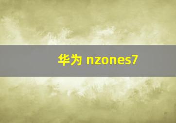 华为 nzones7